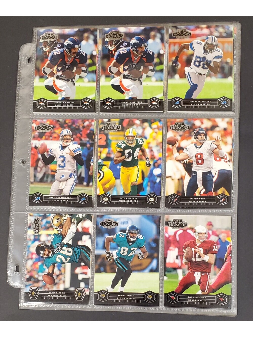 VTG Upper Deck Honors 2004 NFL Football Card Collection - 40 Cards in Sleeves VG